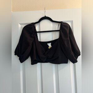 H&M MAMA Maternity 2-Piece Set: Crop Top & Matching Midi Skirt (Sold Together)